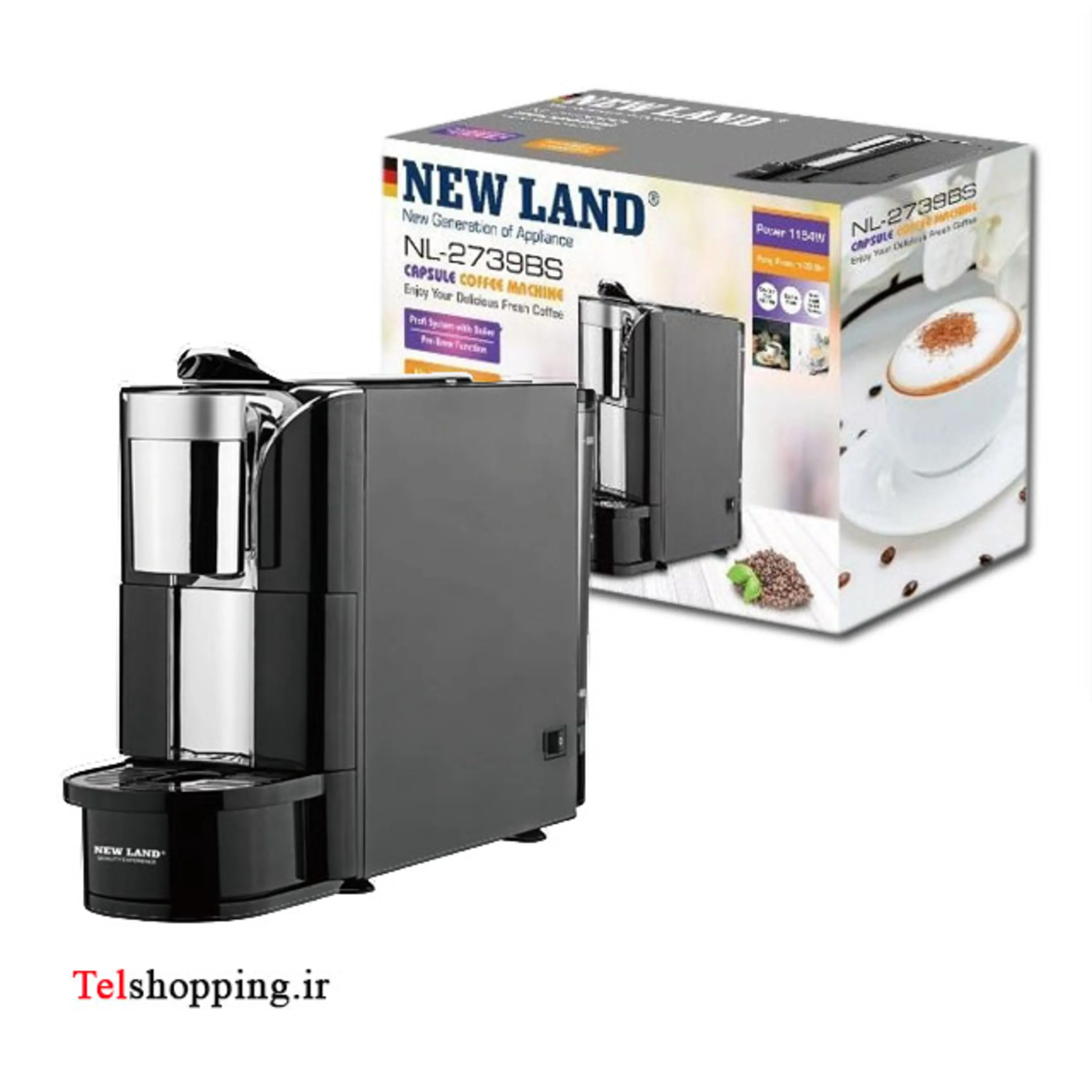 اسپرسو ساز نیولند مدل NEWLAND NL2739BS